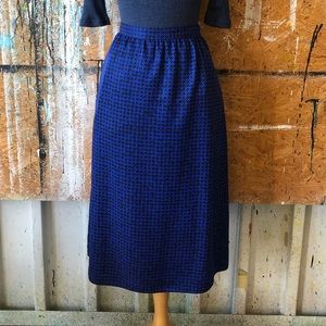 Vintage Houndstooth Midi Skirt SZ